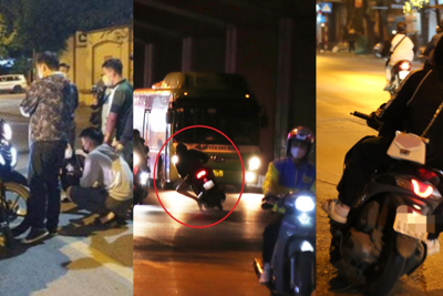 Hà Nội: Bắt giữ 20 "quái xế" điều khiển xe máy gây náo loạn đường phố