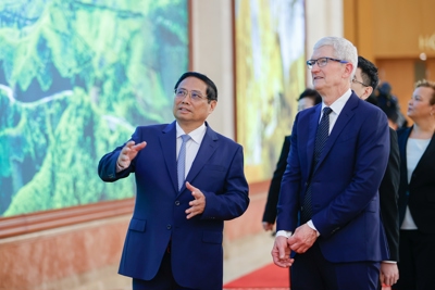 Thủ tướng Phạm Minh Chính tiếp Giám đốc điều hành Apple của Hoa Kỳ