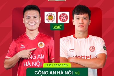 Trực tiếp bóng đá CAHN vs Thể Công Viettel 19 giờ 15 hôm nay 26/5