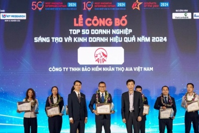 AIA Việt Nam được vinh danh "Doanh nghiệp sáng tạo và kinh doanh hiệu quả"