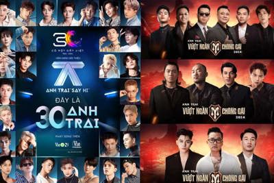 60 nghệ sĩ nam ở showbiz Việt tham gia thi gameshow