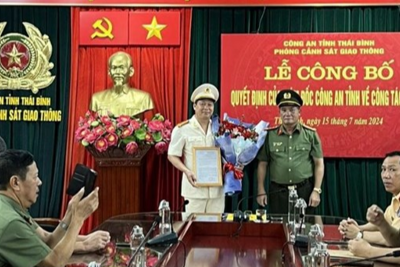 Công an tỉnh Thái Bình bổ nhiệm lãnh đạo Phòng CSGT và An ninh mạng