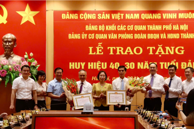 Trao tặng Huy hiệu 40, 30 năm tuổi Đảng cho các đảng viên