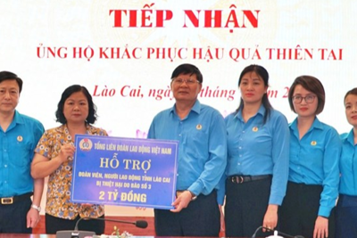 Tổng LĐLĐ Việt Nam hỗ trợ các địa phương khắc phục thiệt hại do mưa lũ