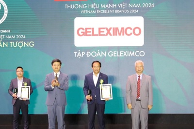 Geleximco được vinh danh "Top 10 thương hiệu mạnh - tăng trưởng ấn tượng 2024"