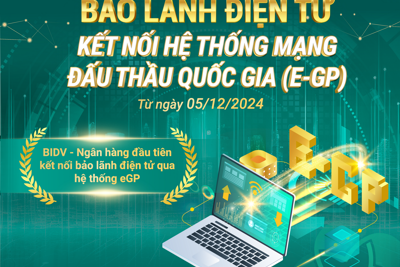 BIDV kết nối Mạng đấu thầu quốc gia triển khai bảo lãnh dự thầu điện tử