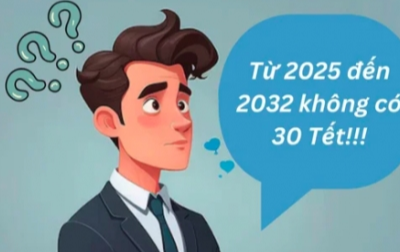 Vì sao 8 năm từ 2025 đến 2032 sẽ không có ngày 30 Tết âm lịch?