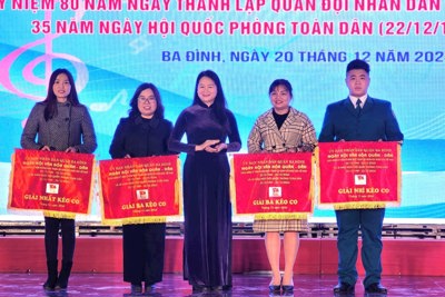 Sôi nổi Ngày hội Văn hóa quân - dân tại quận Ba Đình