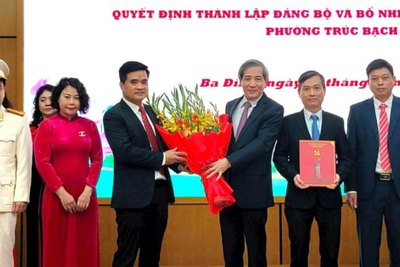 Ông Nguyễn Dân Huy giữ chức Bí thư Đảng ủy phường Trúc Bạch (mới)