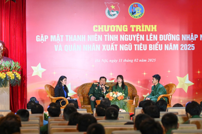 Thành đoàn Hà Nội gặp mặt thanh niên tình nguyện lên đường nhập ngũ