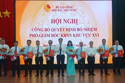 Kho bạc Nhà nước khu vực XVI có 8 Phó Giám đốc