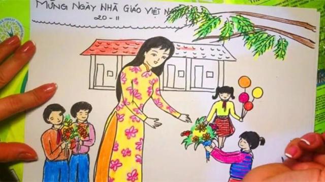 Hướng dẫn Cách vẽ ngày nhà giáo Việt Nam 20 tháng 11 với đầy đủ ký hiệu