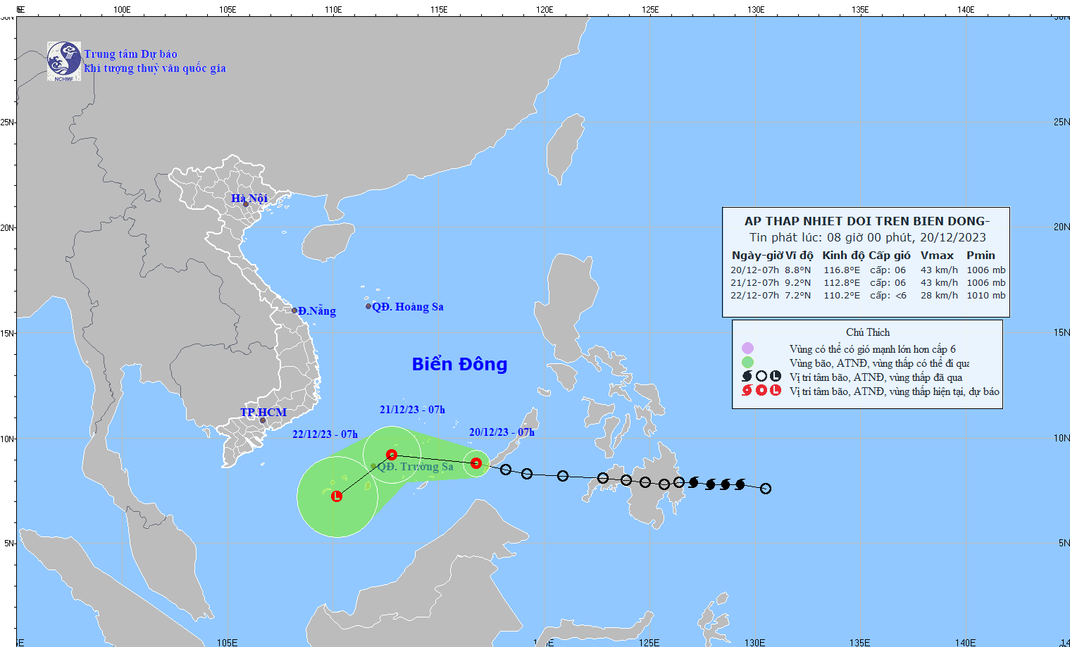 Cảnh báo áp thấp nhiệt đới ảnh hưởng vùng biển Quảng Bình - Kiên Giang