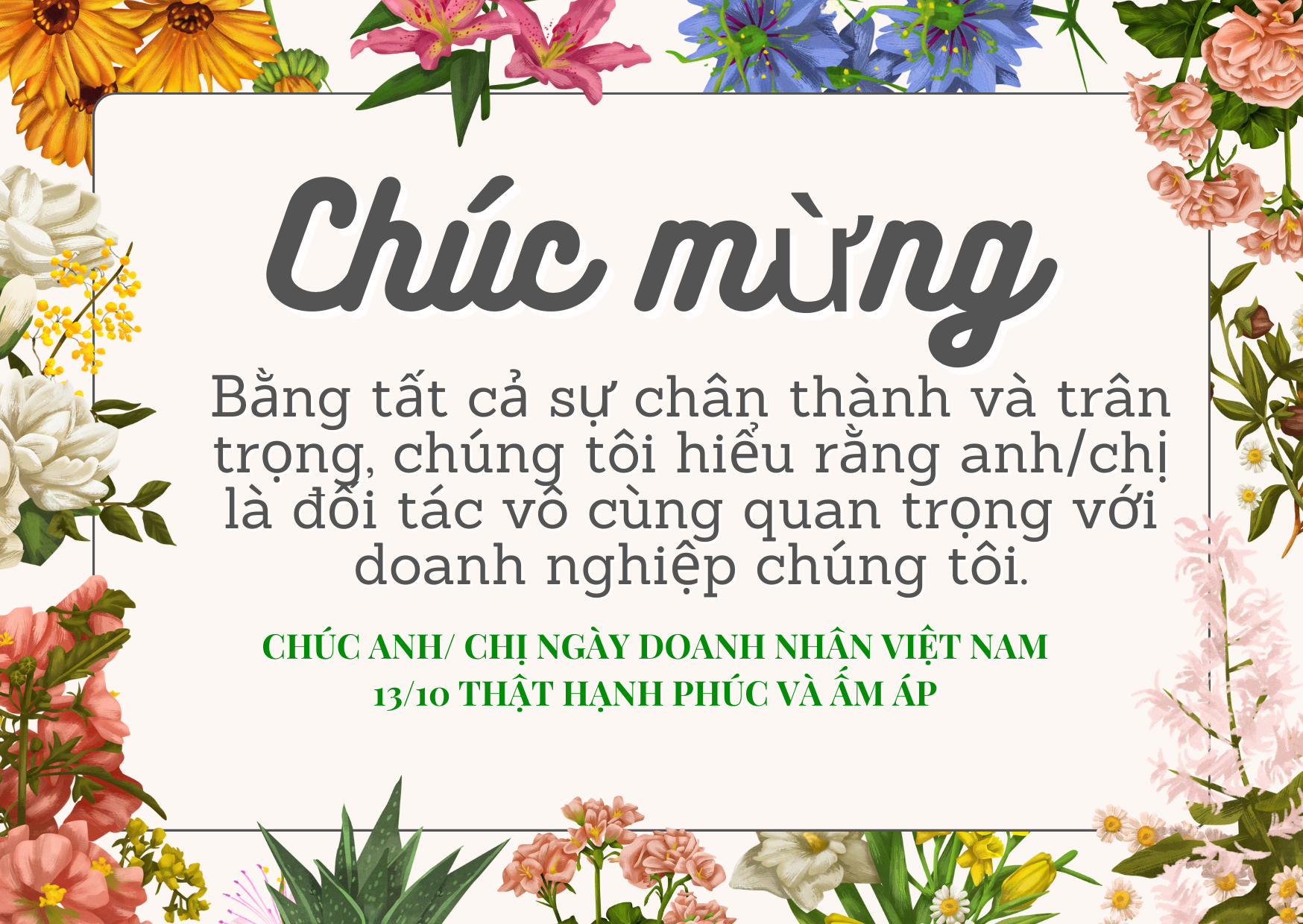 Lời chúc mừng nhân Ngày Doanh nhân Việt Nam 13/10/2024 cho đối tác, bạn bè - Ảnh 2