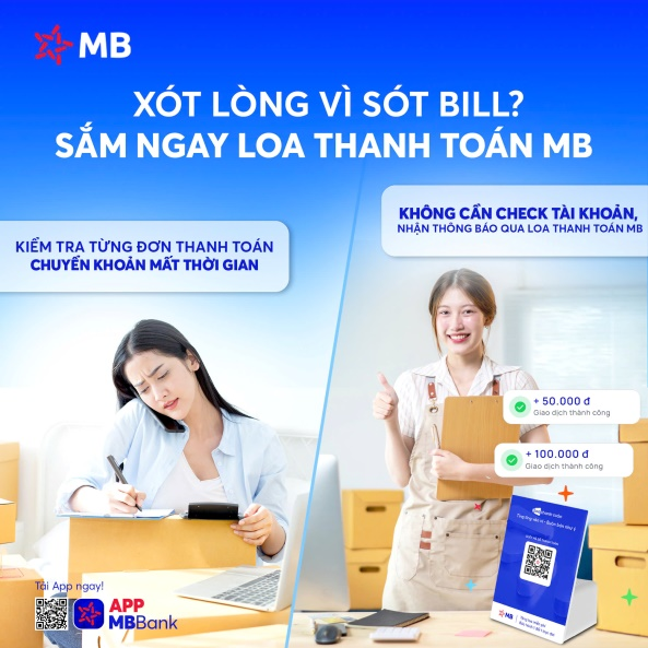 MB cho ra mắt Loa thanh toán MB - tính năng thông báo bằng giọng nói giao dịch và quản lý giao dịch dành riêng cho các doanh nghiệp nhỏ và cửa hàng bán lẻ.