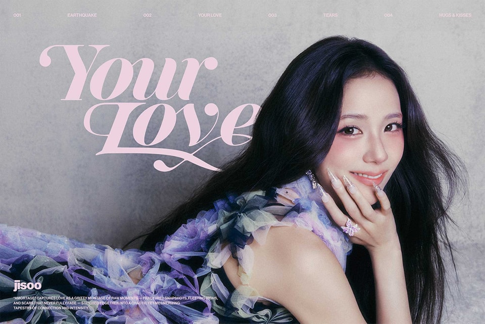  Jisoo với sắc tím mộng mơ trong poster "Your love".