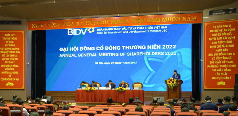 Toàn cảnh Đại hội cổ đông thường niên 2022 của BIDV.