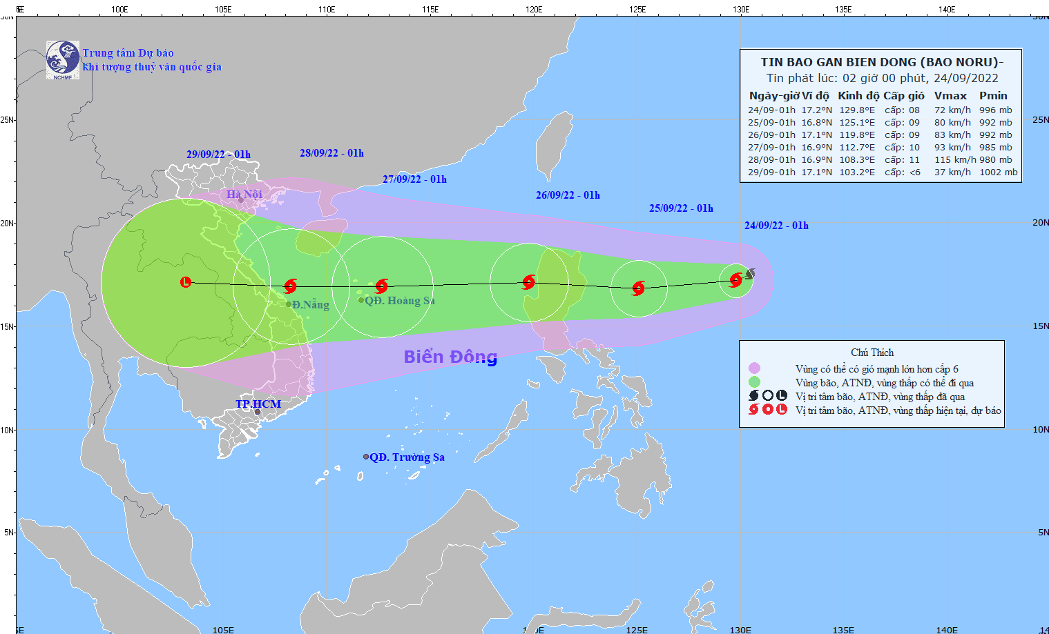 Biển Đông sắp đón bão số 4, vùng ảnh hưởng trải dài từ Bắc vào Nam