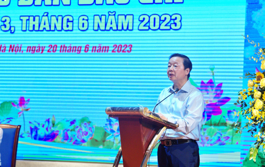 Phó Thủ tướng Trần Hồng Hà phát biểu tại Hội nghị. Ảnh: VOV