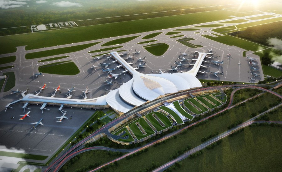 Phối cảnh sân bay Long Thành. 