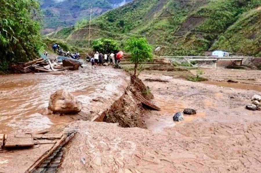 Mưa lớn gây nguy cơ lũ quét, sạt lở đất tại các tỉnh từ Thanh Hoá đến Quảng Ngãi. Ảnh minh hoạ.