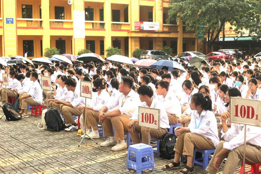 Học sinh Trường THPT Đa Phúc, huyện Sóc Sơn