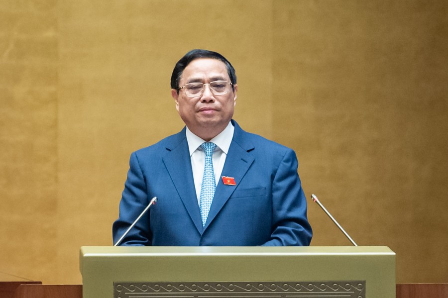 Thủ tướng Chính phủ Phạm Minh Chính báo cáo giải trình, làm rõ các vấn đề đại biểu Quốc hội quan tâm.