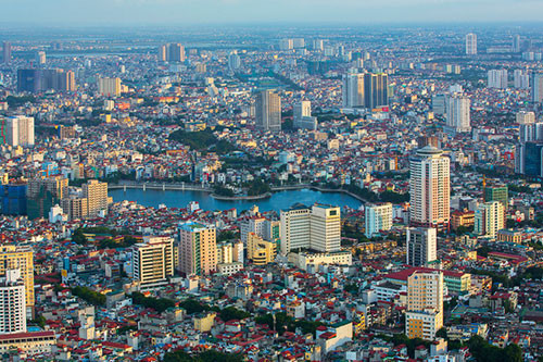 Hà Nội đang đóng góp tích cực vào tăng trưởng của cả nước. Ảnh AT