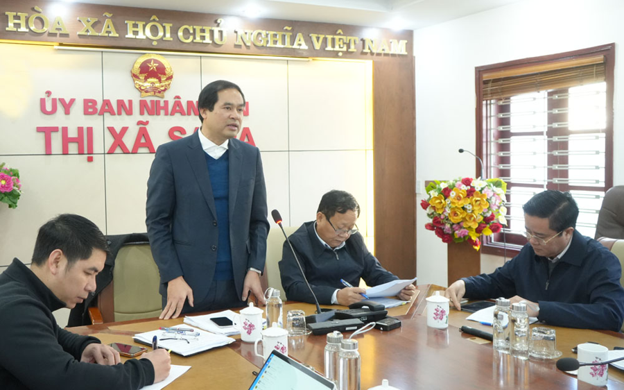 Đồng chí Trịnh Xuân Trường, Phó Bí thư Tỉnh ủy, Chủ tịch UBND tỉnh Lào Cai đã có buổi làm việc với UBND thị xã Sa Pa.