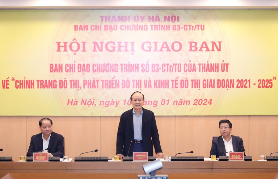 Phó Bí thư Thành ủy, Chủ tịch HĐND TP Nguyễn Ngọc Tuấn chủ trì hội nghị