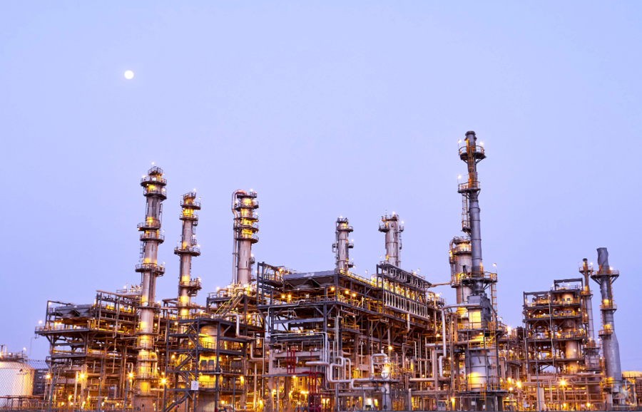 Nhà máy dầu mỏ áp dụng công nghệ mới đang được xây dựng tại Trung Đông. Ảnh HYDROCARBONS