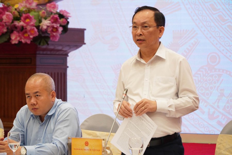 Phó Thống đốc Ngân hàng Nhà nước Đào Minh Tú thông tin về các dự báo về kịch bản tỷ giá thời gian tới. 