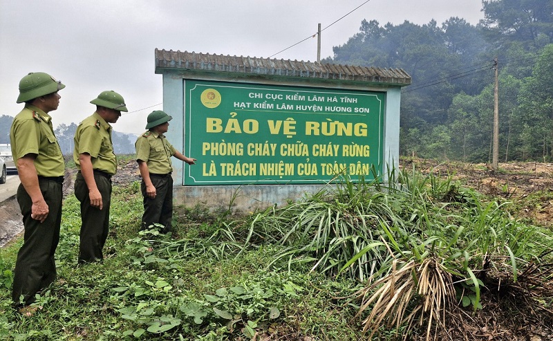 Lực lượng kiểm lâm Hà Tĩnh kiểm tra các công trình phòng cháy, chữa cháy rừng dịp cao điểm nắng nóng