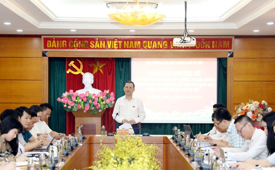 Phó Chủ tịch HĐND TP Phạm Quí Tiên phát biểu kết luận buổi làm việc