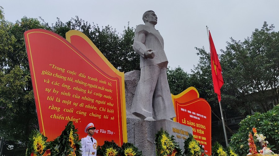Quang cảnh Khu tưởng niệm đồng chí Hoàng Văn Thụ. Ảnh AT