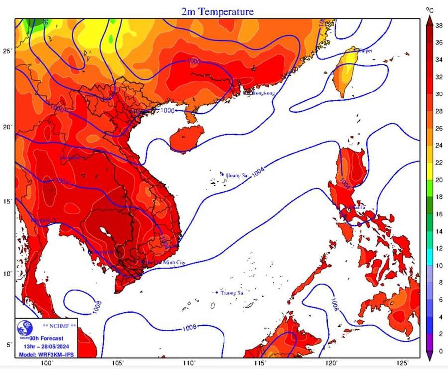 Dự báo nắng nóng gay gắt ở Hà Nội, khu vực Bắc Bộ và Trung Bộ