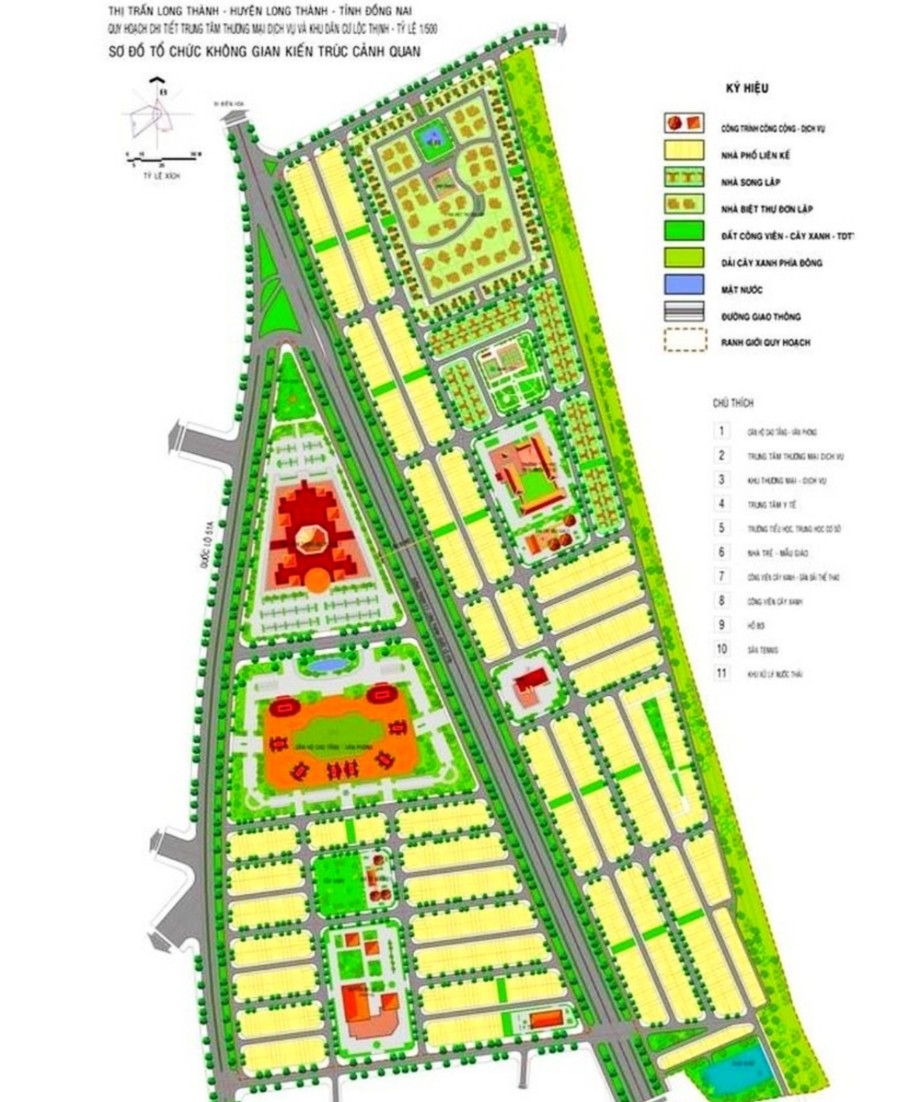 Quy hoạch dự án trung tâm thương mại dịch vụ và dân cư (quy mô 82 héc ta), tại xã Long Đức, huyện Long Thành, tỉnh Đồng Nai.