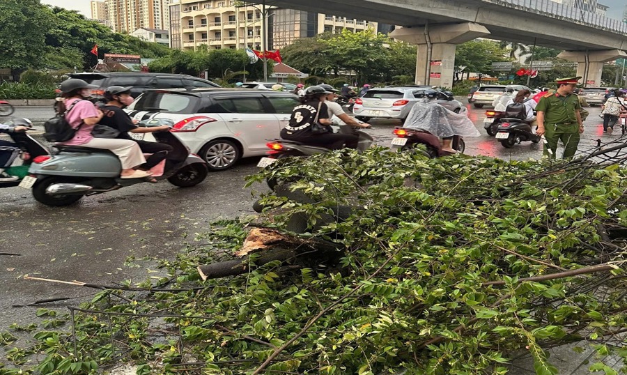 Chủ tịch UBND TP Hà Nội Trần Sỹ Thanh yêu cầu các sở ngành tập trung xử lý thông đường giao thông sau bão