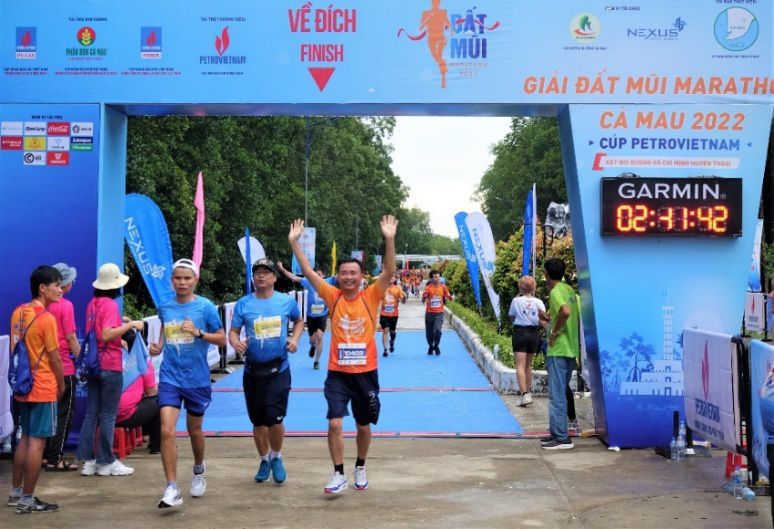 Giải Marathon năm 2022 được tổ chức thành công tại Đất Mũi Ngọc Hiển Cà Mau ( CTV)