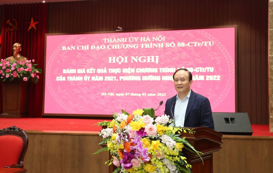 Trưởng Ban chỉ đạo Chương trình số 08-CTr/TU Nguyễn Ngọc Tuấn chủ trì hội nghị.