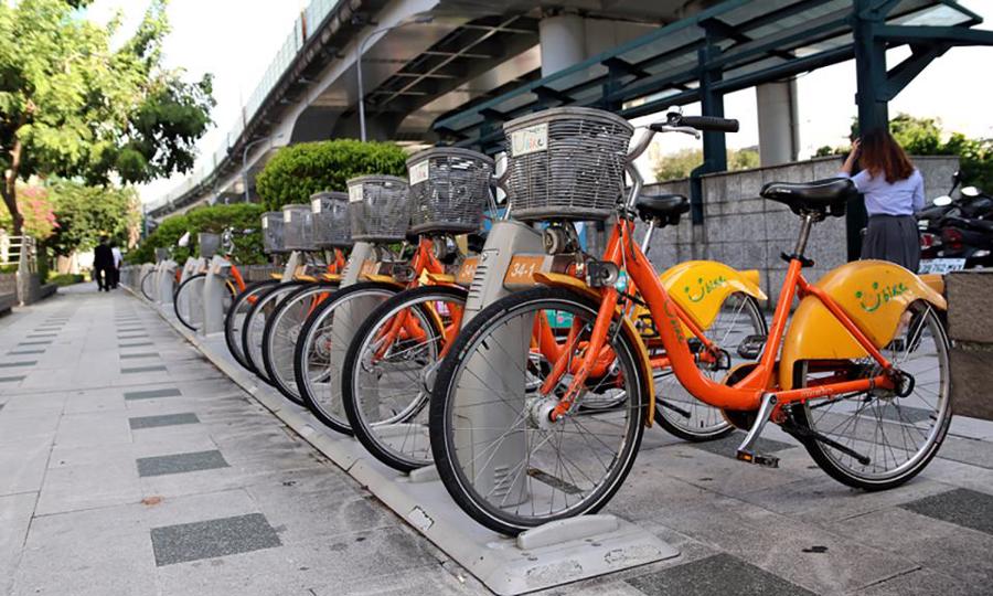 Hệ thống xe đạp công cộng tại Đài Loan (Trung Quốc). Ảnh: Đức Huy