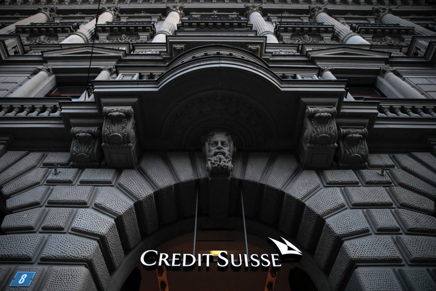 Bên ngoài trụ sở chính của Credit Suisse tại Zurich, Thụy Sĩ. Ảnh: Bloomberg