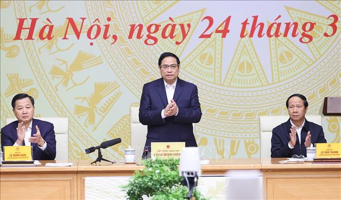 Thủ tướng Chính phủ Phạm Minh Chính chủ trì Hội nghị. Ảnh: TTXVN