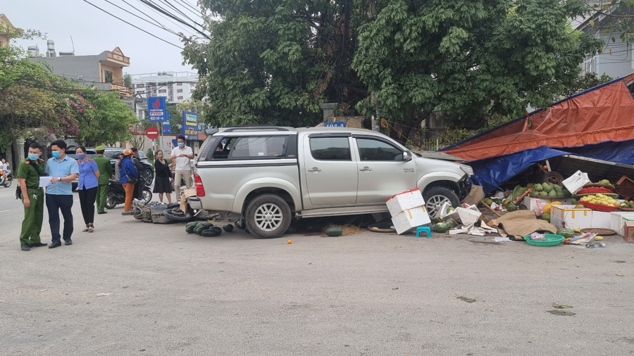 Hiện trường vụ tai nạn.