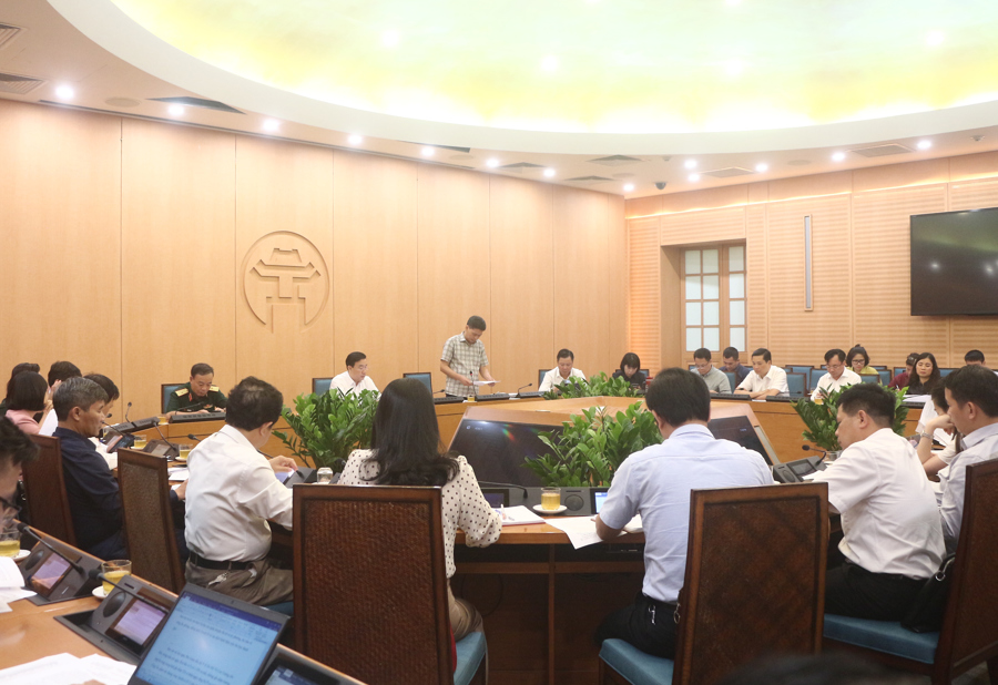 Một cuộc họp giao ban Ban chỉ đạo phòng, chống dịch Covid-19 TP Hà Nội.  Ảnh minh họa. 