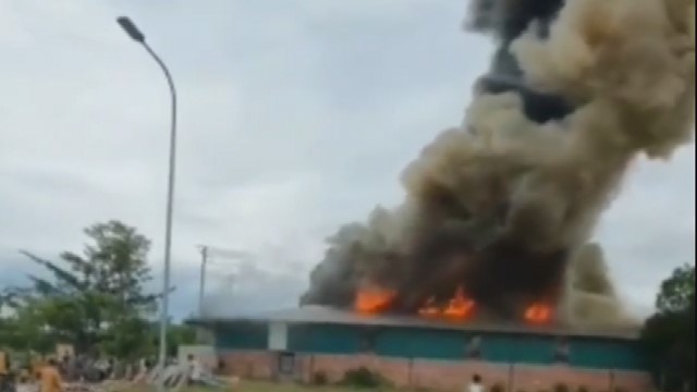 Vụ cháy tại cơ sở dịch vụ phun sơn PU ở Khu công nghiệp làng nghề Thái Yên, huyện Đức Thọ