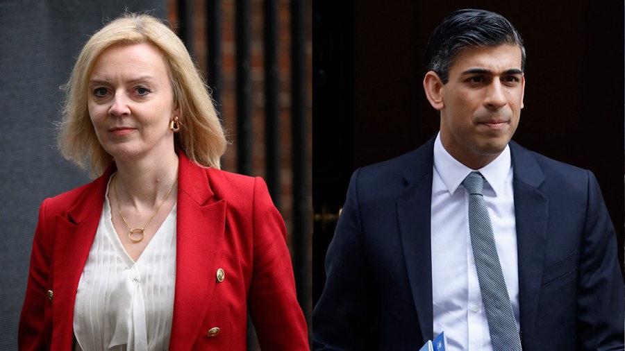 Hai ứng viên cuối cùng trong cuộc đua vào ghế Thủ tướng Anh: Liz Truss và Rishi Sunak. Ảnh: Asiana Times