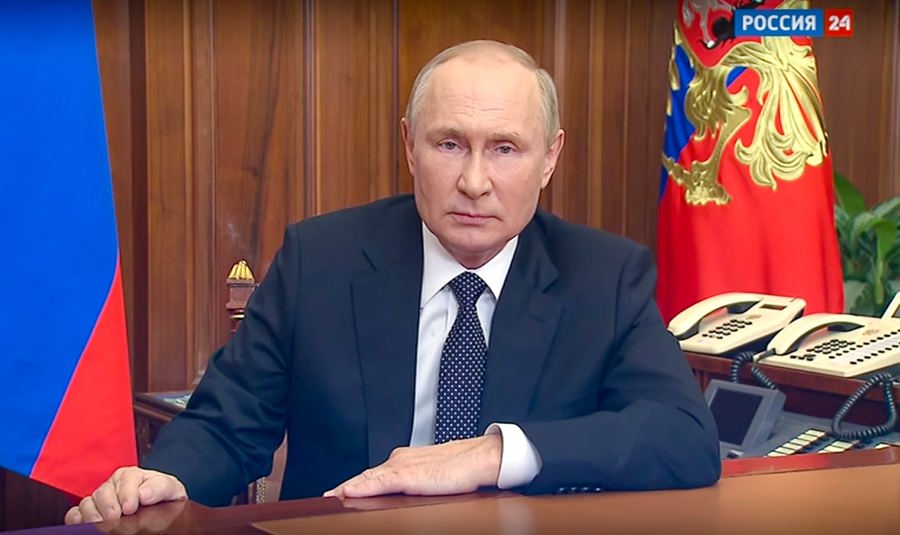 Tổng thống Nga Vladimir Putin trong tuyên bố truyền hình trước toàn dân Nga, ngày 21/9/2022