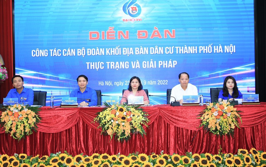 Diễn đàn “Công tác cán bộ đoàn khối địa bàn dân cư TP Hà Nội – thực trạng và giải pháp” là một trong những hoạt động hướng tới Đại hội đại biểu Đoàn TNCS Hồ Chí Minh TP Hà Nội lần thứ XVI, nhiệm kỳ 2022-2027. 