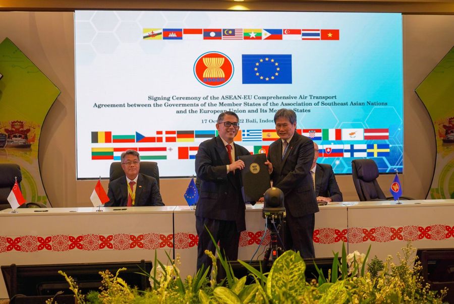 ASEAN - EU ký Hiệp định Vận tải Hàng không Toàn diện. Ảnh: asean.org